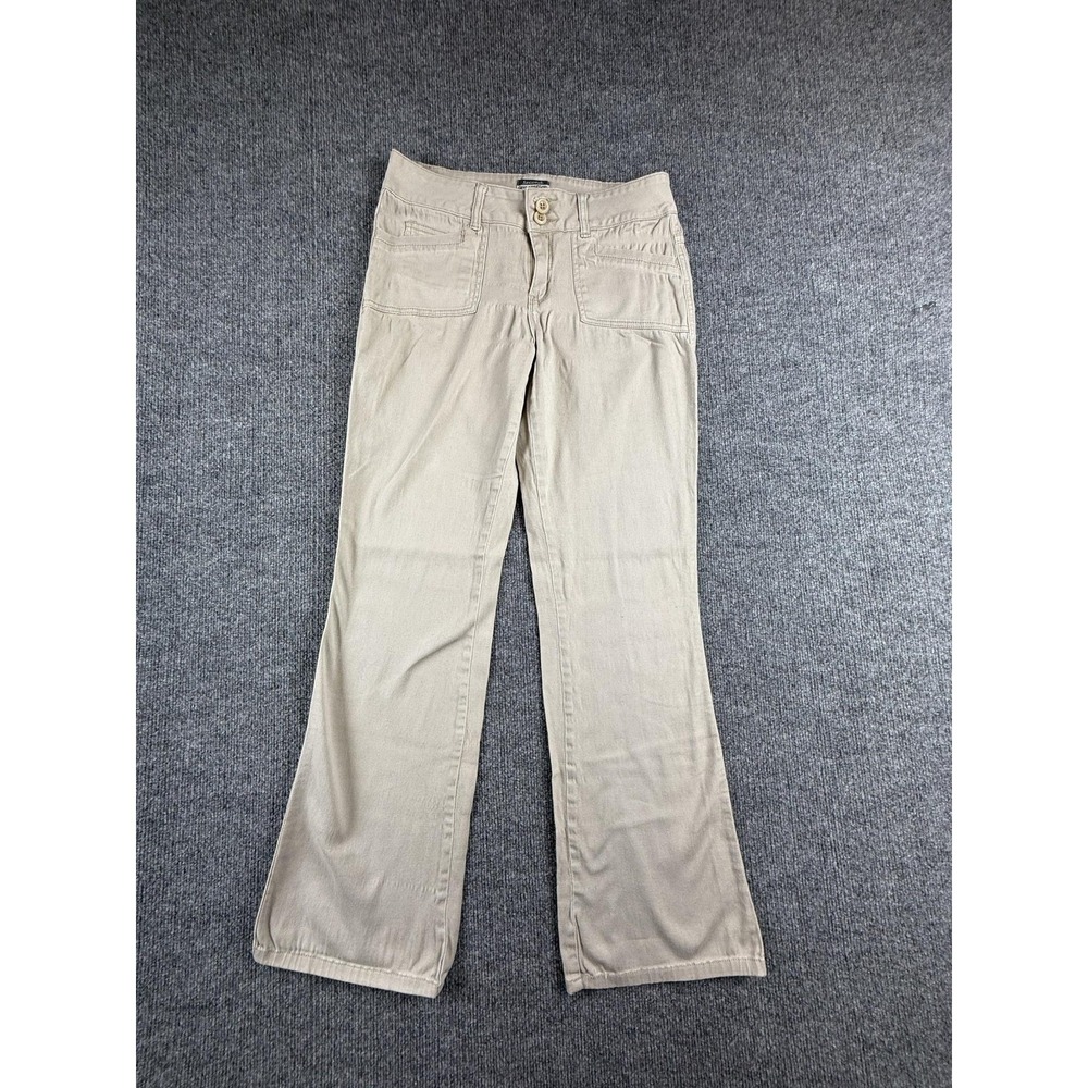 Y2K Second Generation Twill Khaki Pants Womens 6 Beige Stretch Straight Leg
